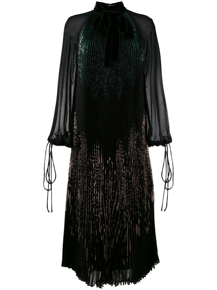 Fendi Pleated Midi Dress - Black