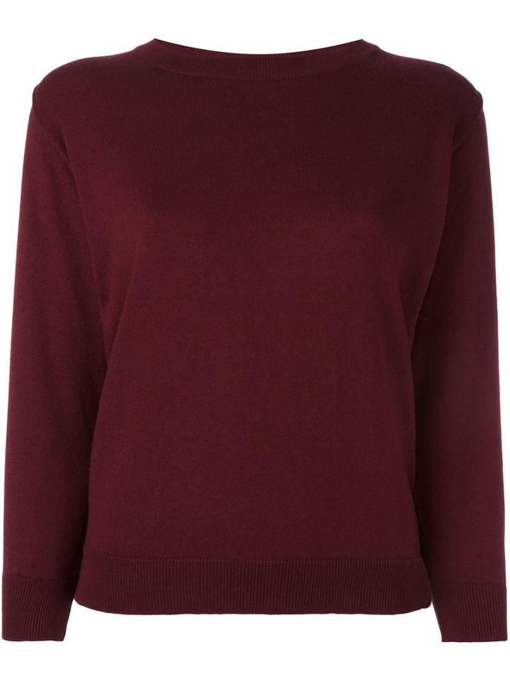 Edamame London 'susie' Relaxed Fit Jumper, Women's, Size: 3, Red, Silk/cotton/cashmere