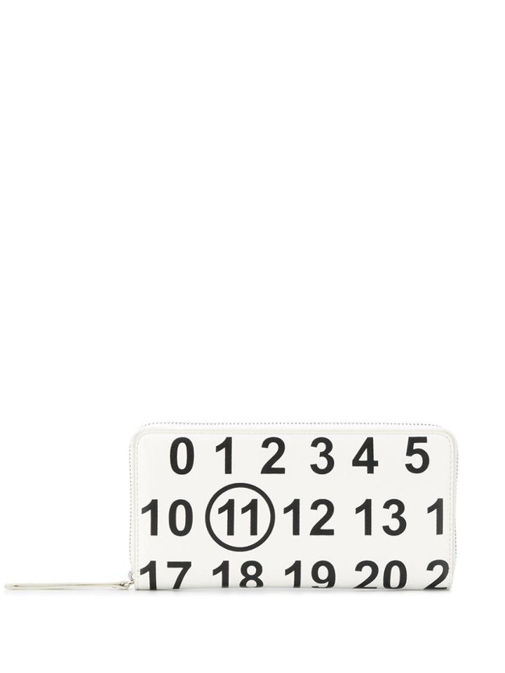 Maison Margiela Number Print Wallet - White