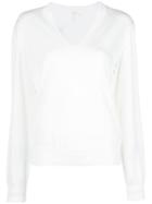 Rag & Bone Striped Trim V-neck Shirt - White