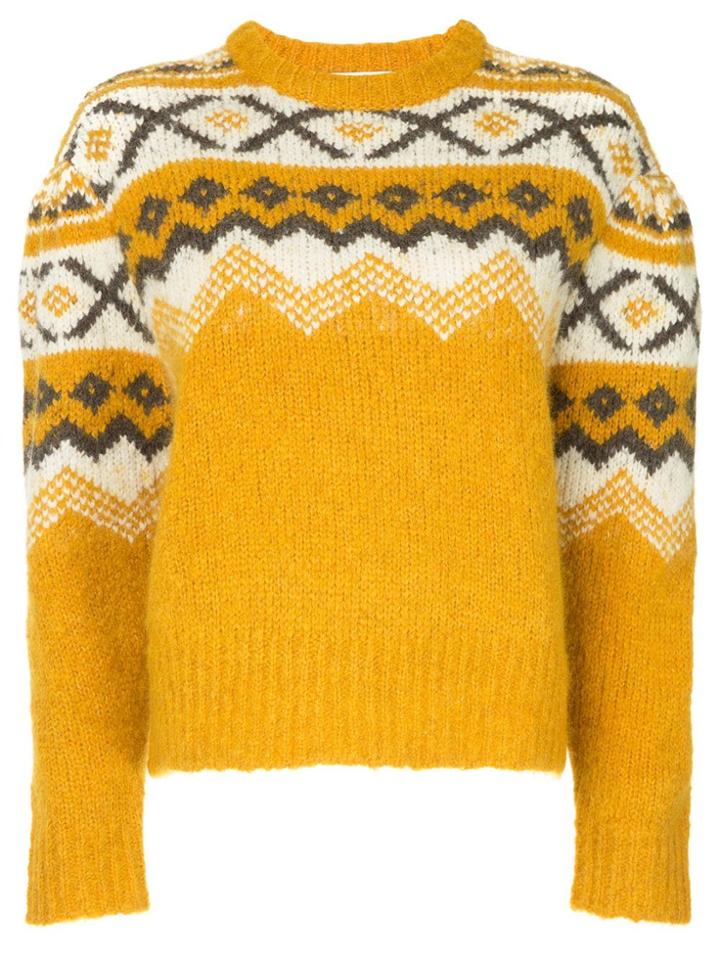 Sea Fairisle Sweater - Yellow & Orange