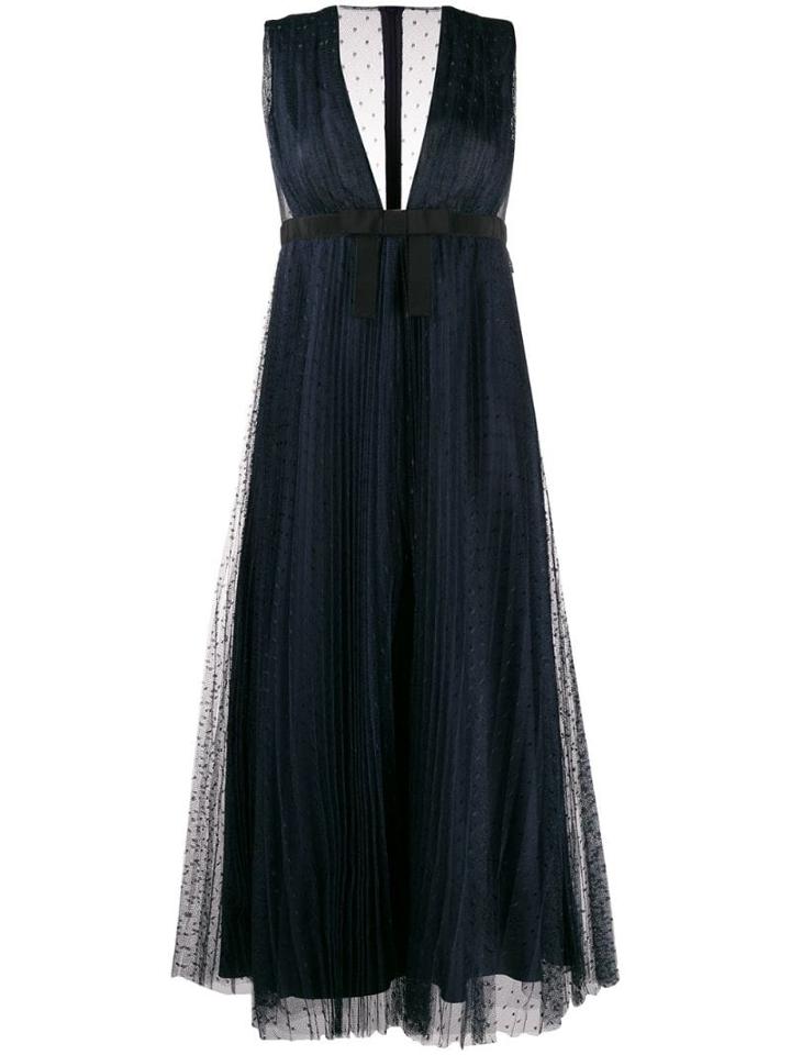 Red Valentino Point D'esprit Dress - Blue