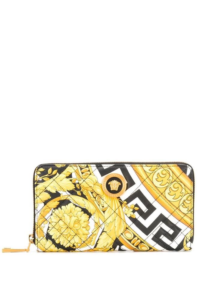 Versace Baroque Print Wallet - White