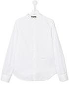 Dondup Kids Grandad Collar Shirt, Boy's, Size: 14 Yrs, White