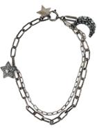 Lanvin Star Pendant Necklace, Women's, Metallic, Glass/brass/pewter