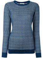 Bella Freud - Sparkle Gingham Jumper - Women - Rayon/wool/metallic Fibre - S, White, Rayon/wool/metallic Fibre