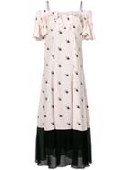 Mcq Alexander Mcqueen Pin Up Swallow Dress - Pink & Purple