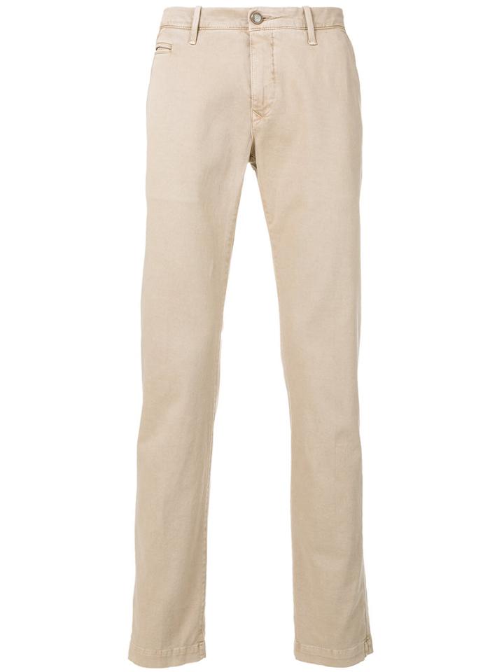 Jacob Cohen - Straight Leg Trousers - Men - Cotton/spandex/elastane - 35, Nude/neutrals, Cotton/spandex/elastane