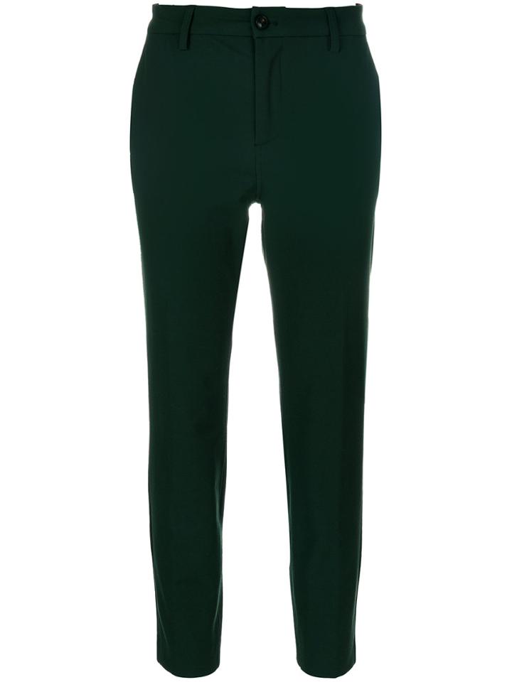 Closed Cropped Trousers - Green