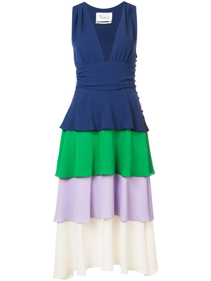 Novis Layered Colour Block Dress - Blue