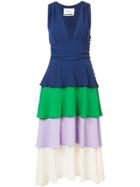 Novis Layered Colour Block Dress - Blue