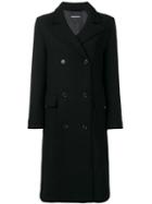 Emporio Armani Classic Double-breasted Coat - Black
