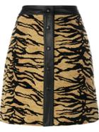 Adam Lippes Tiger Print Skirt - Brown
