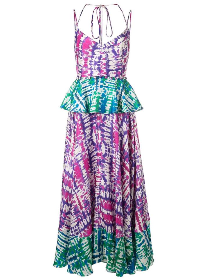 Prabal Gurung Buttoned Tie-dye Midi Dress - Green