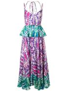 Prabal Gurung Buttoned Tie-dye Midi Dress - Green