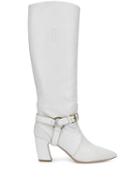 Miu Miu Side Buckle Boots - White