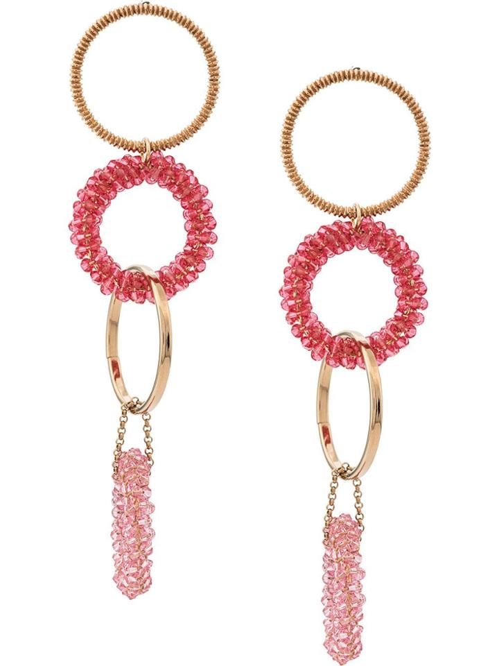 Jacquemus Hoops Pendant Earrings - Pink
