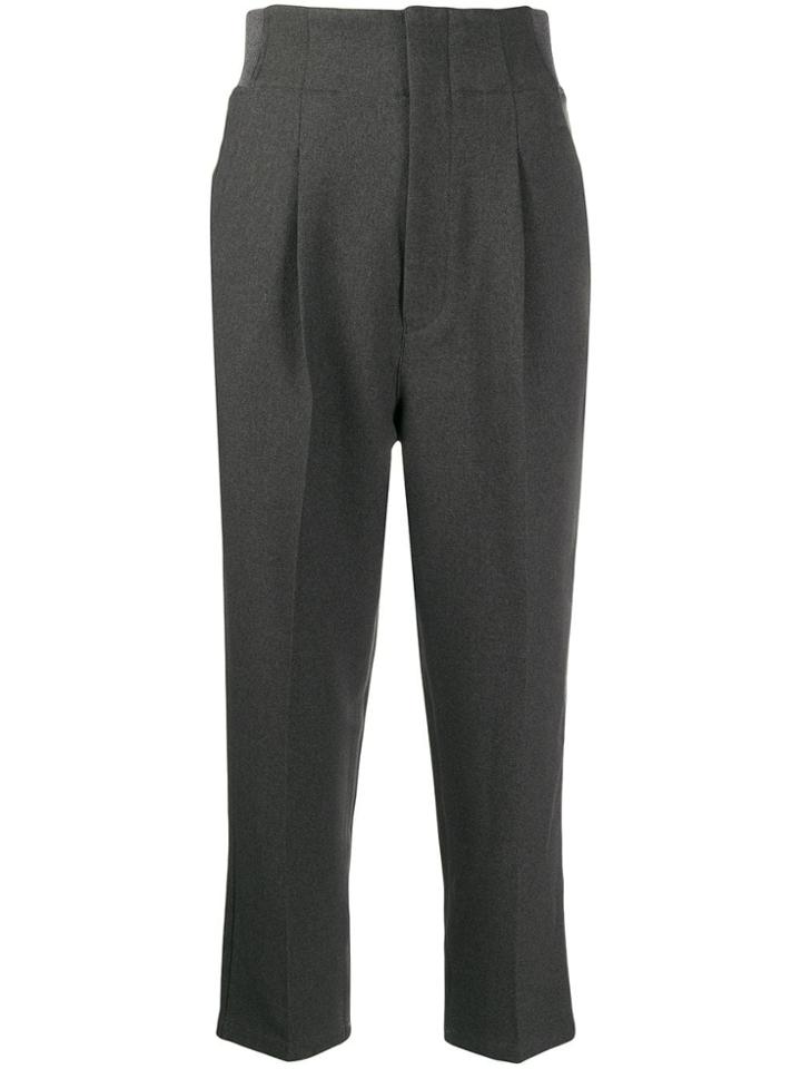Zucca Tapered Pleat Trousers - Grey