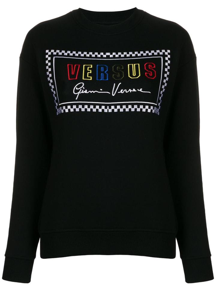 Versus Embroidered Logo Jumper - Black