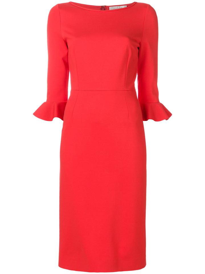 Goat Frou Frou Pencil Dress - Red