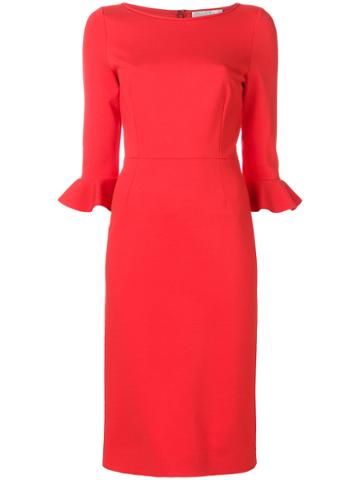 Goat Frou Frou Pencil Dress - Red