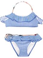 Burberry Kids - Striped Bikini - Kids - Polyamide/polyester/spandex/elastane - 4 Yrs, White