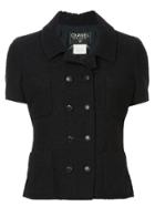 Chanel Vintage Short Sleeve Coat Jacket - Black