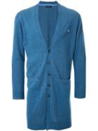 Guild Prime Long Buttoned Cardigan, Men's, Size: 3, Blue, Cotton/linen/flax