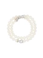 Salvatore Ferragamo Double Pearl Bracelet - White