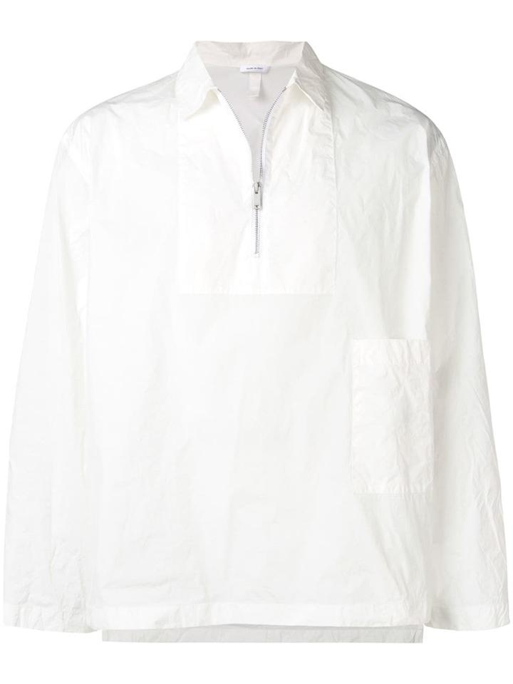 Jil Sander Zip Front Boxy Shirt - White