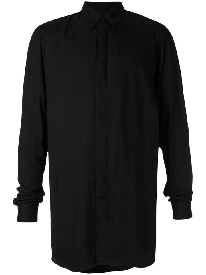 Julius Long Oversized Shirt - Black