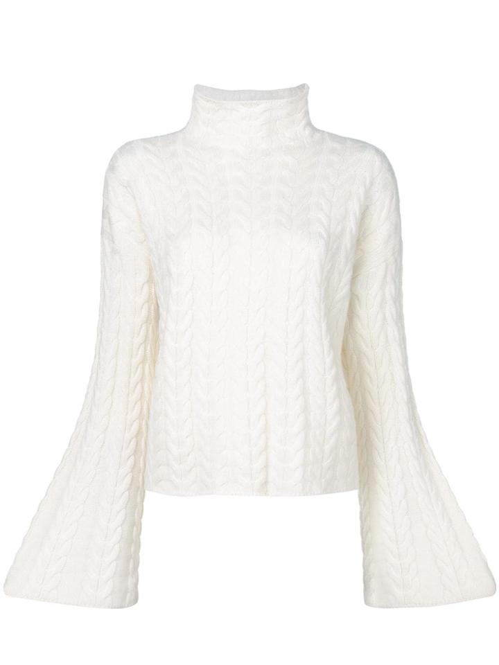 Theory Cable Knit Sweater - White