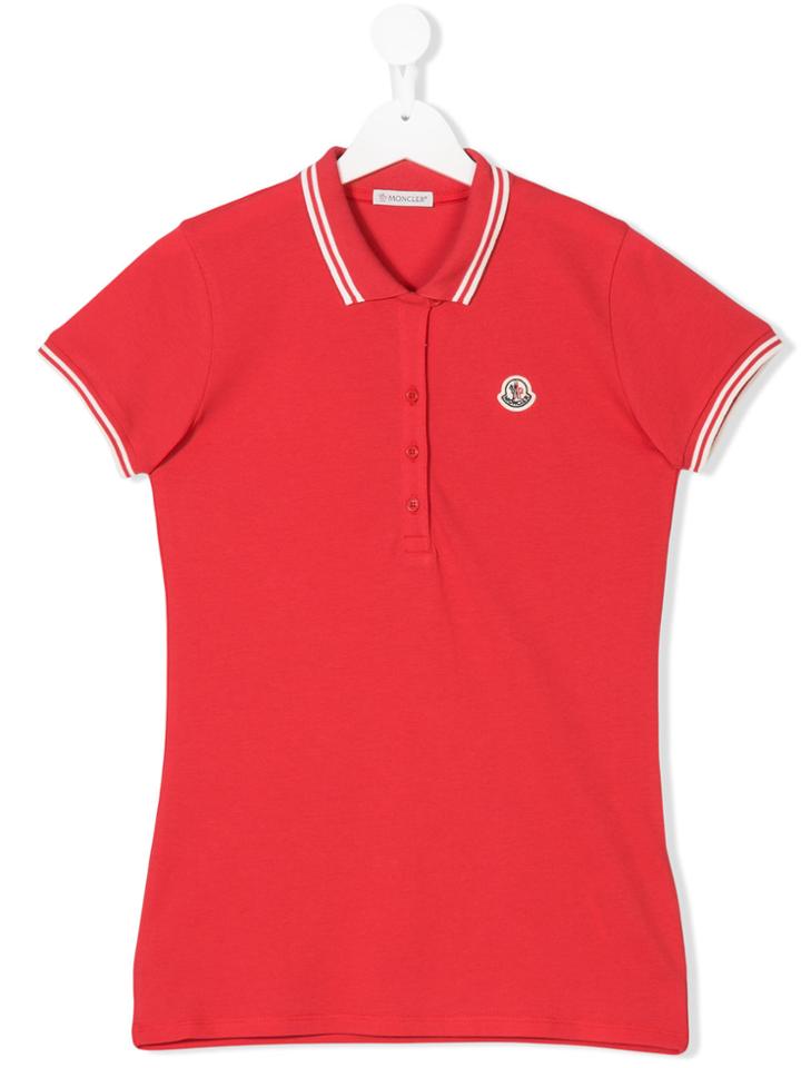Moncler Kids Logo Polo Shirt - Red