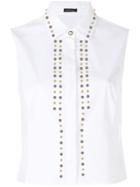 Versace Sleeveless Studded Shirt - White