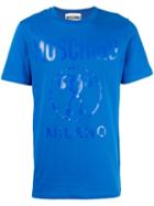 Moschino Logo Print T-shirt, Men's, Size: Xl, Blue, Cotton