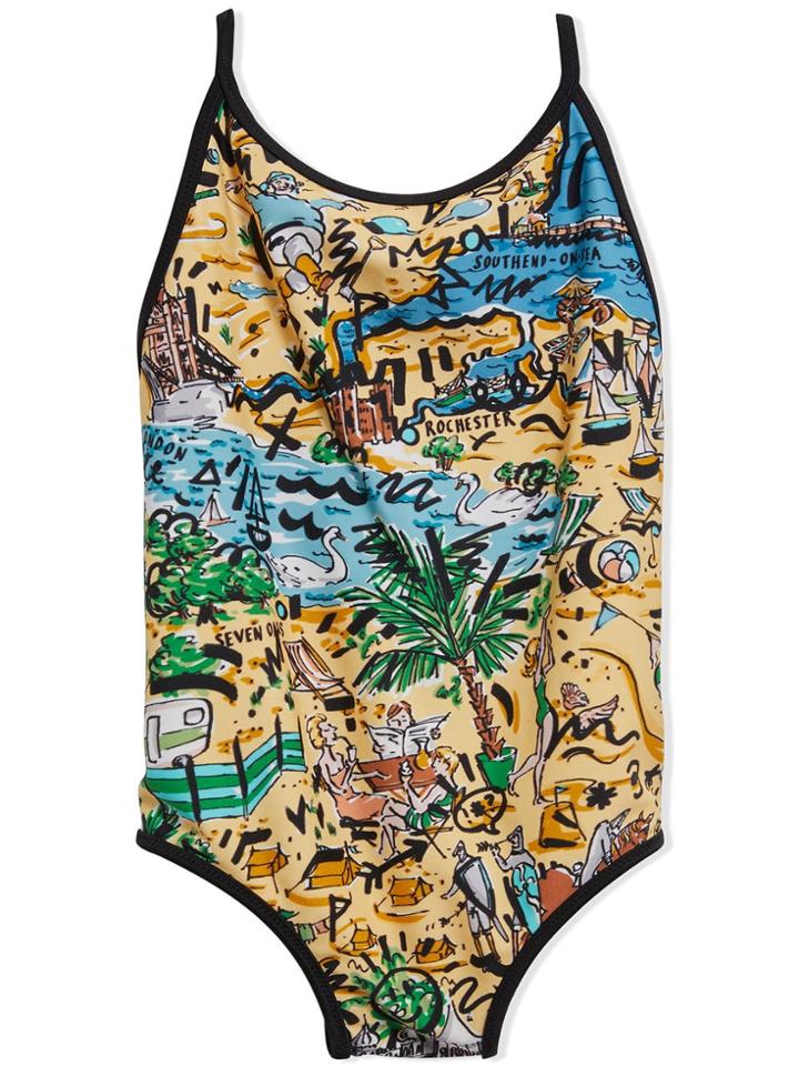 Burberry Kids Seaside One-piece Swimsuit - Nude & Neutrals