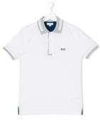 Boss Kids Teen Short Sleeve Polo Shirt - White