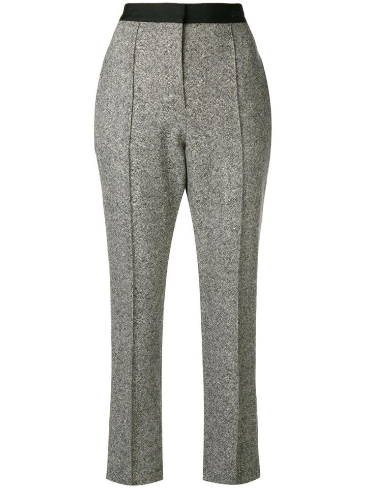 Lanvin Cropped High Waisted Trousers - Black