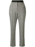 Lanvin Cropped High Waisted Trousers - Black