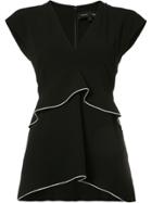 Proenza Schouler Ruffle Trimmed Blouse - Black