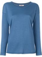 Liska Scoop Neck Sweater, Women's, Size: Medium, Blue, Silk/cashmere/merino