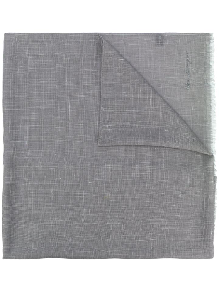 Salvatore Ferragamo Raw Edge Scarf - Grey