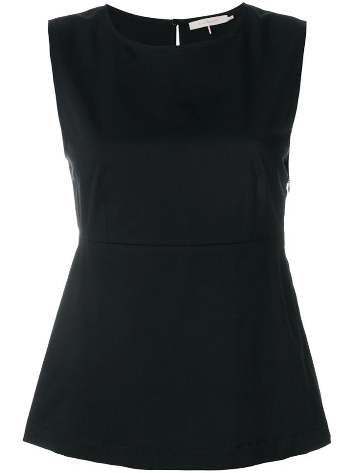 L'autre Chose Flared Fitted Blouse - Black