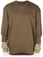 Ann Demeulemeester Layered Sweatshirt - Brown