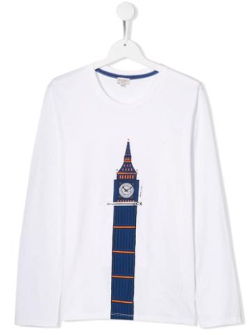 Paul Smith Junior Big Ben Long Sleeved Top - White