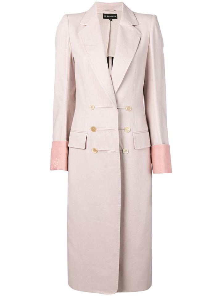 Ann Demeulemeester Classic Double-breasted Coat - Pink