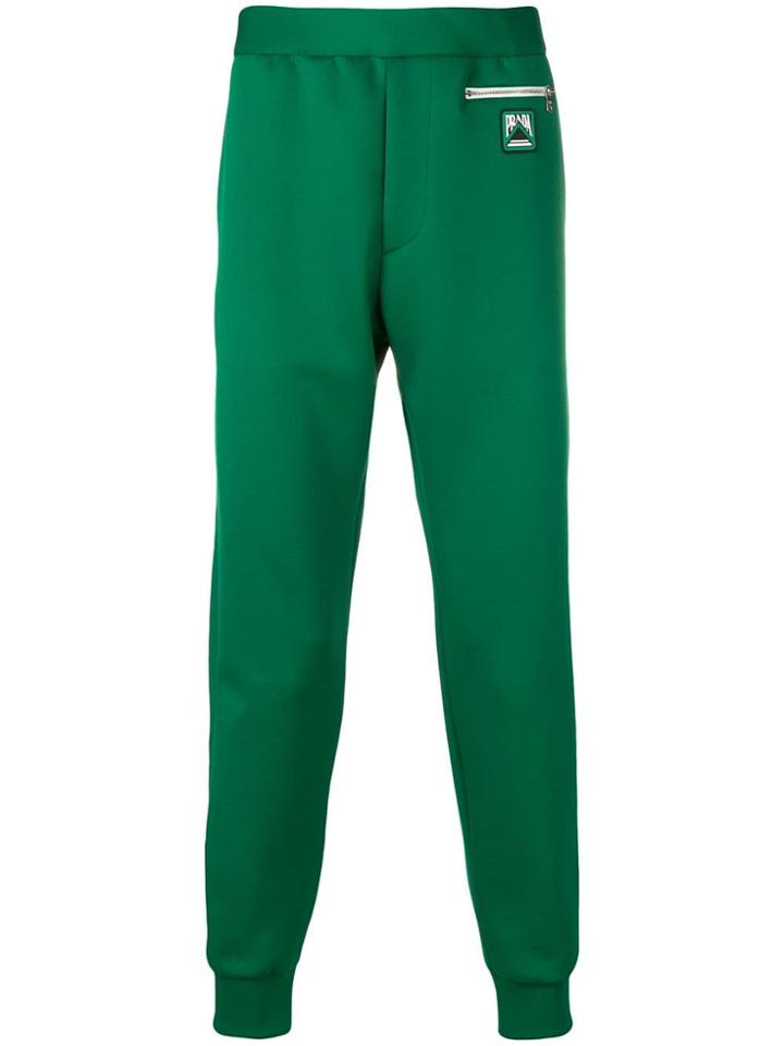 Prada Logo Track Pants - Green