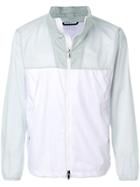 Z Zegna Color Blocked Zipped Jacket - White