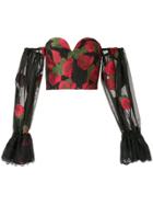 Bambah Roses Off Shoulder Corset - Black