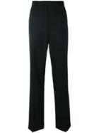 Maison Margiela - High-waisted Tailored Trousers - Women - Cotton/virgin Wool - 42, Black, Cotton/virgin Wool
